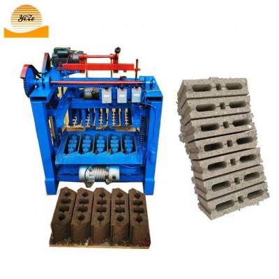 4-35 Electric Engine Soil Brick Block Moulding Machine To Make Concrete Blocks