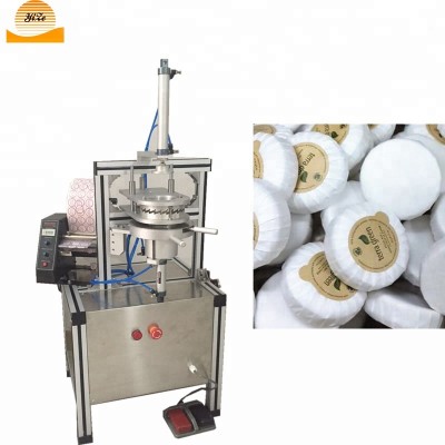 Portable Semi Automatic Round Hotel Toilet Soap Pleat Wrapping Packing Machine